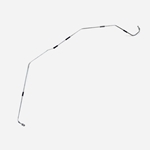 G503,Army Jeep, Military Jeep, Military, WWII, Post War, Willys, Ford, CJ,MB,GPW,M38,fuel line, steel, fuel pump to carburetor A1369